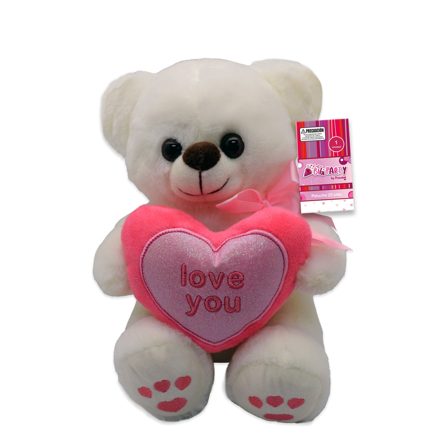 Peluche 25 cm Oso San Valentin | Big Party