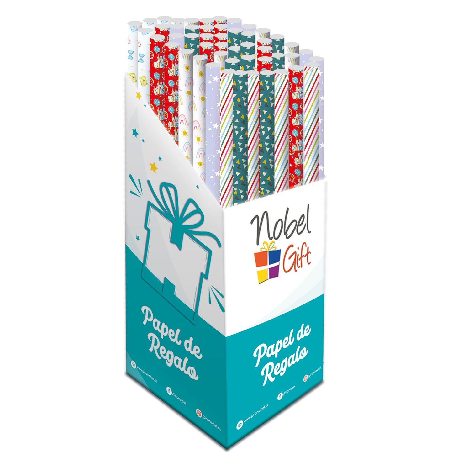 Papel de Regalo en Rollo Diseños Surtidos | Big Party