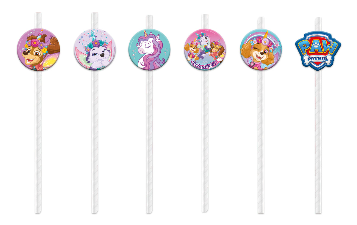 Bombillas De Papel 6x197 cm Skye 6 Un | Paw Patrol