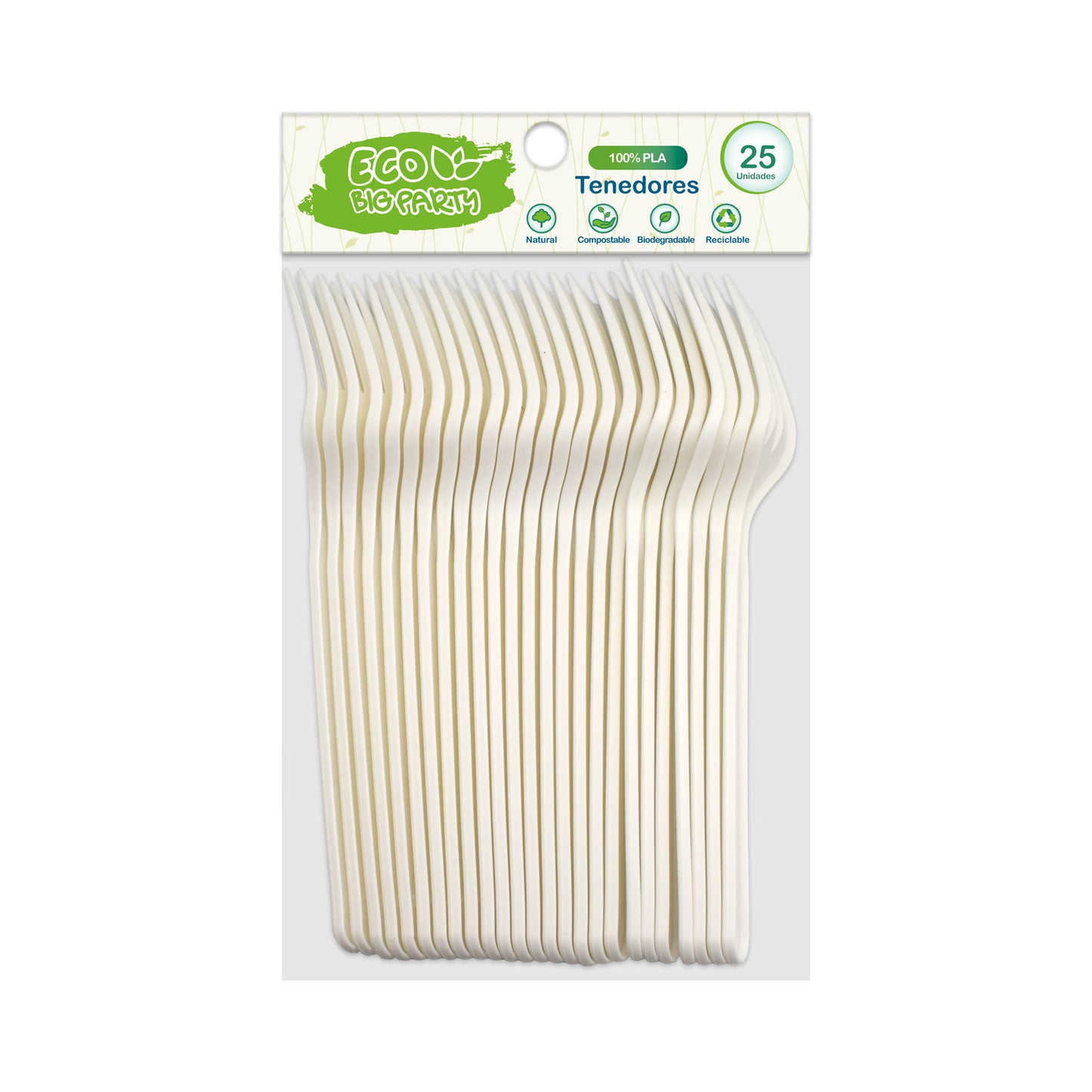 Tenedor PLA 25 Unidades | Big Party Eco
