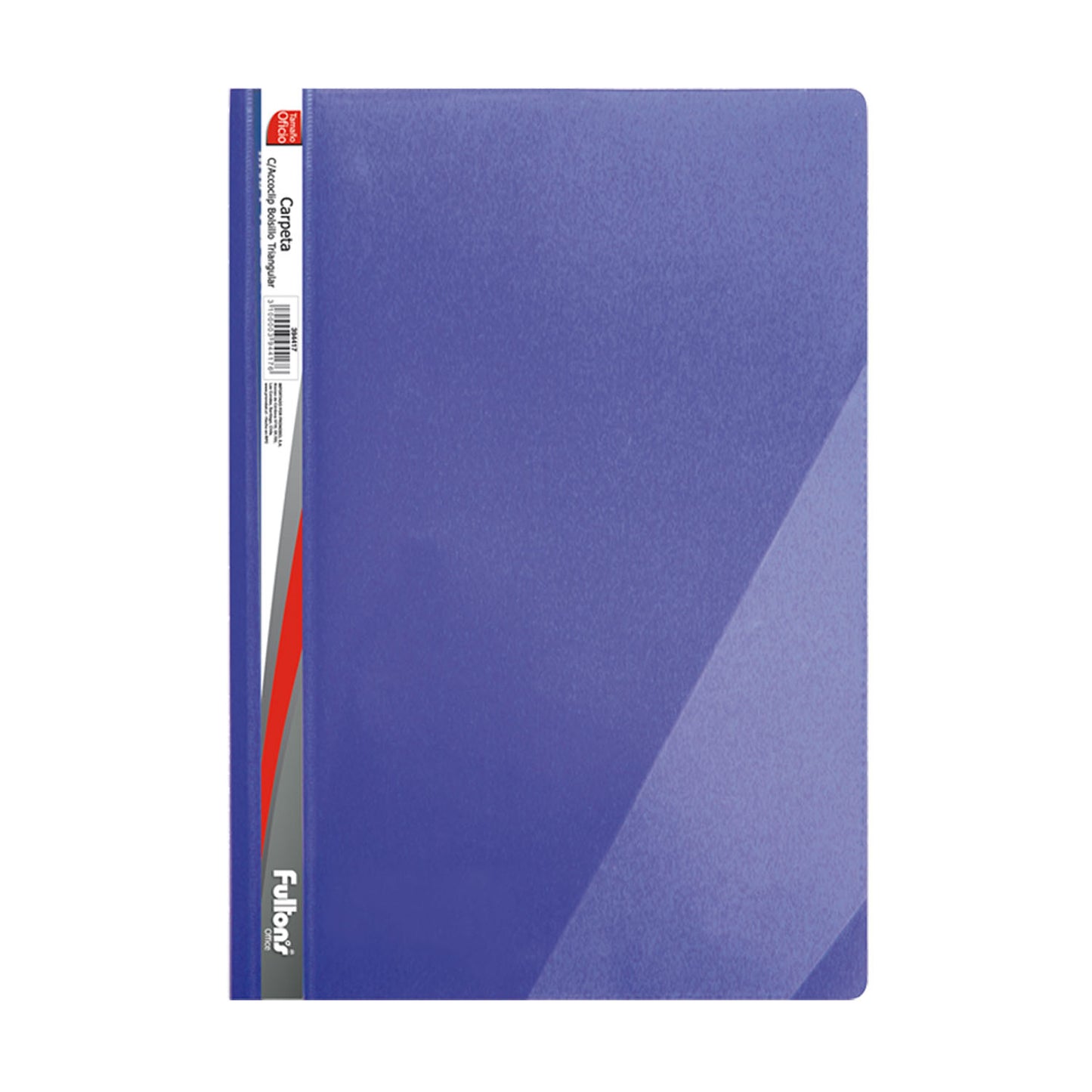 Carpeta con Accoclip Bolsillo Triangular Carta Vinil Azul Fultons