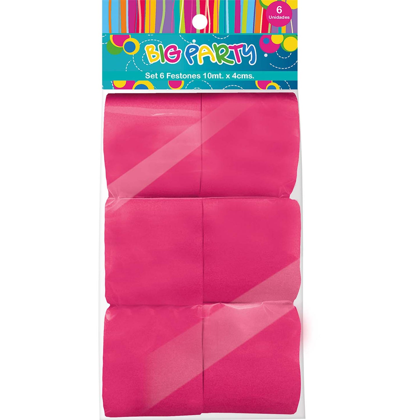Set 6 Festones Fucsia 10mx4cm | Big Party