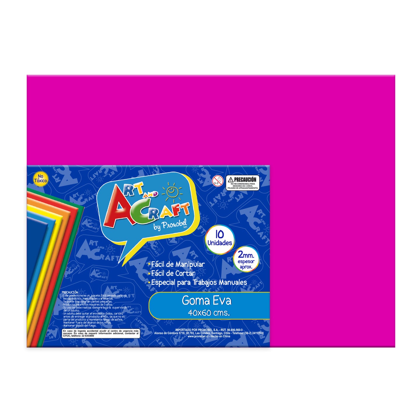 Goma Eva 40x60 cm 2 mm Fucsia | Art & Craft