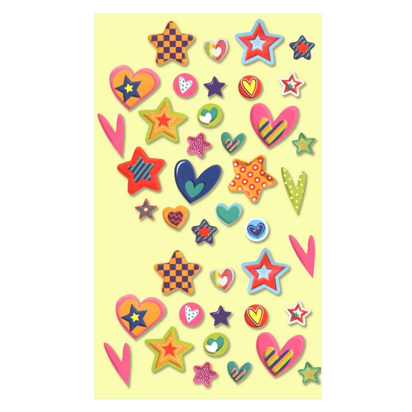 Stickers Libro Corazones y Estrellas 6 Páginas 600 Piezas | Art & Craft