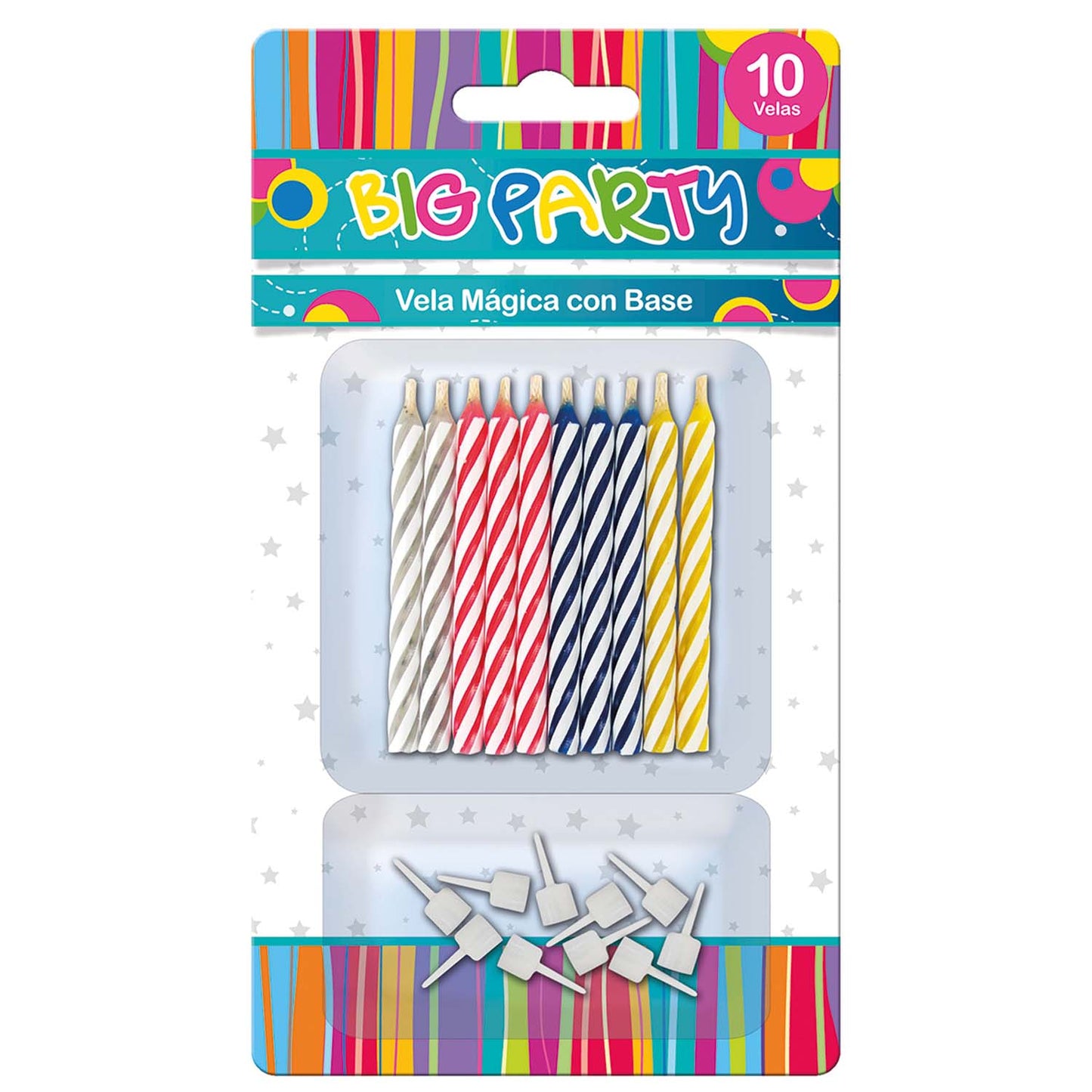 Vela Mágica Con Base 10Un | Big Party