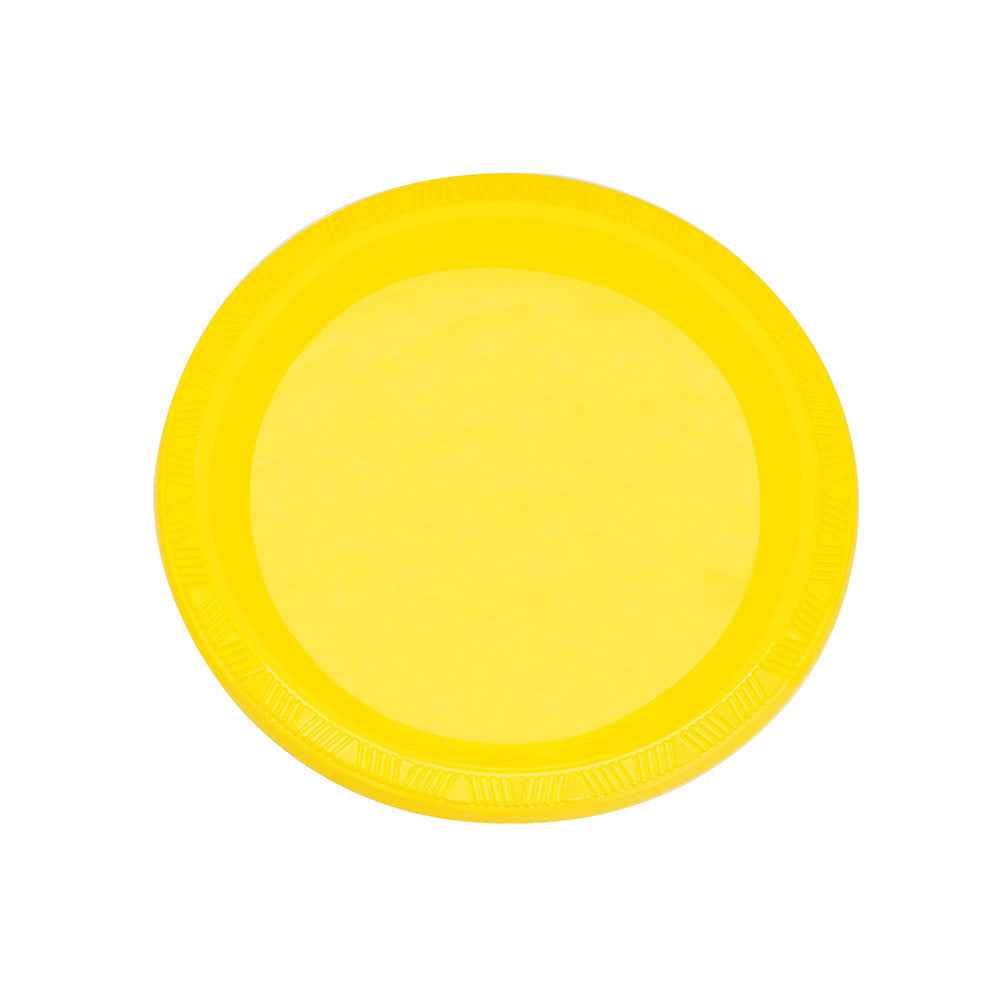 Set 10 Platos 22 cm Amarillo | Big Party