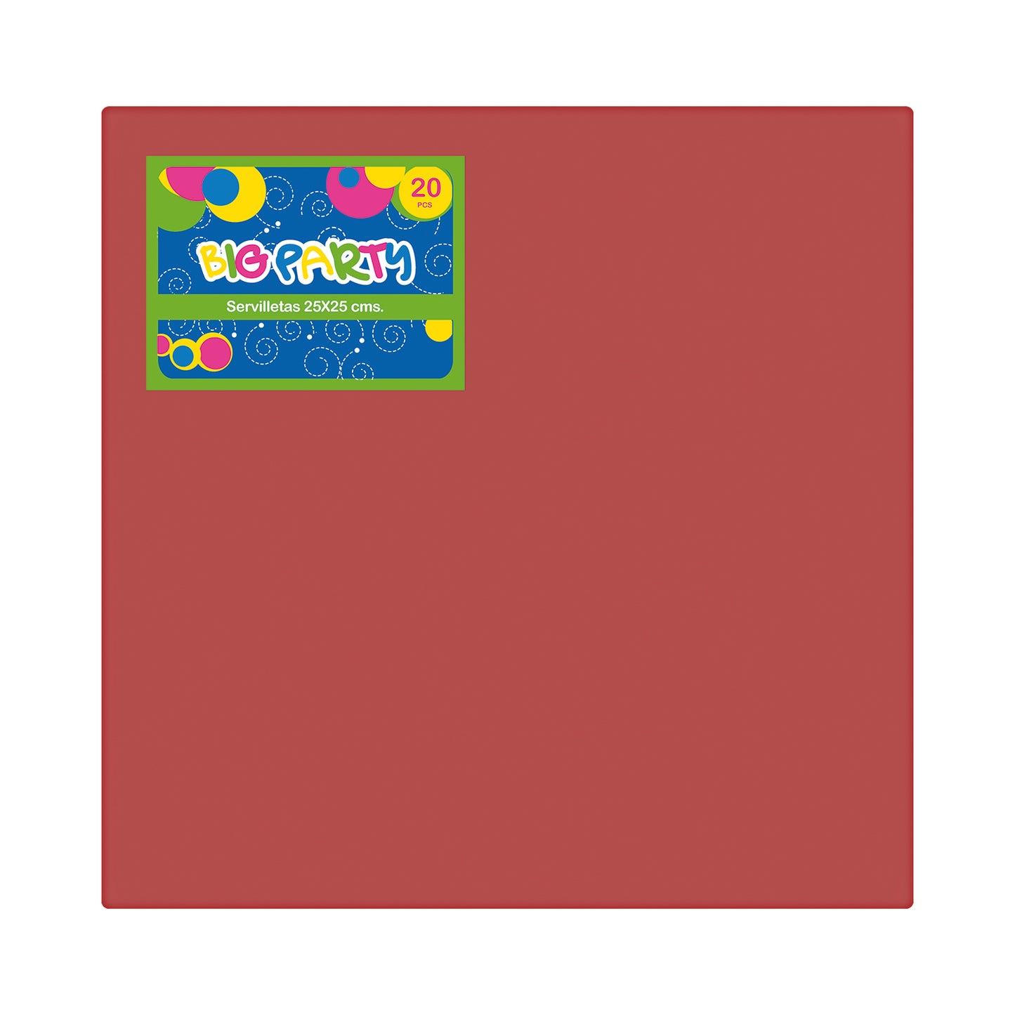 Servilleta Roja 25x25 cm 20 Piezas | Big Party