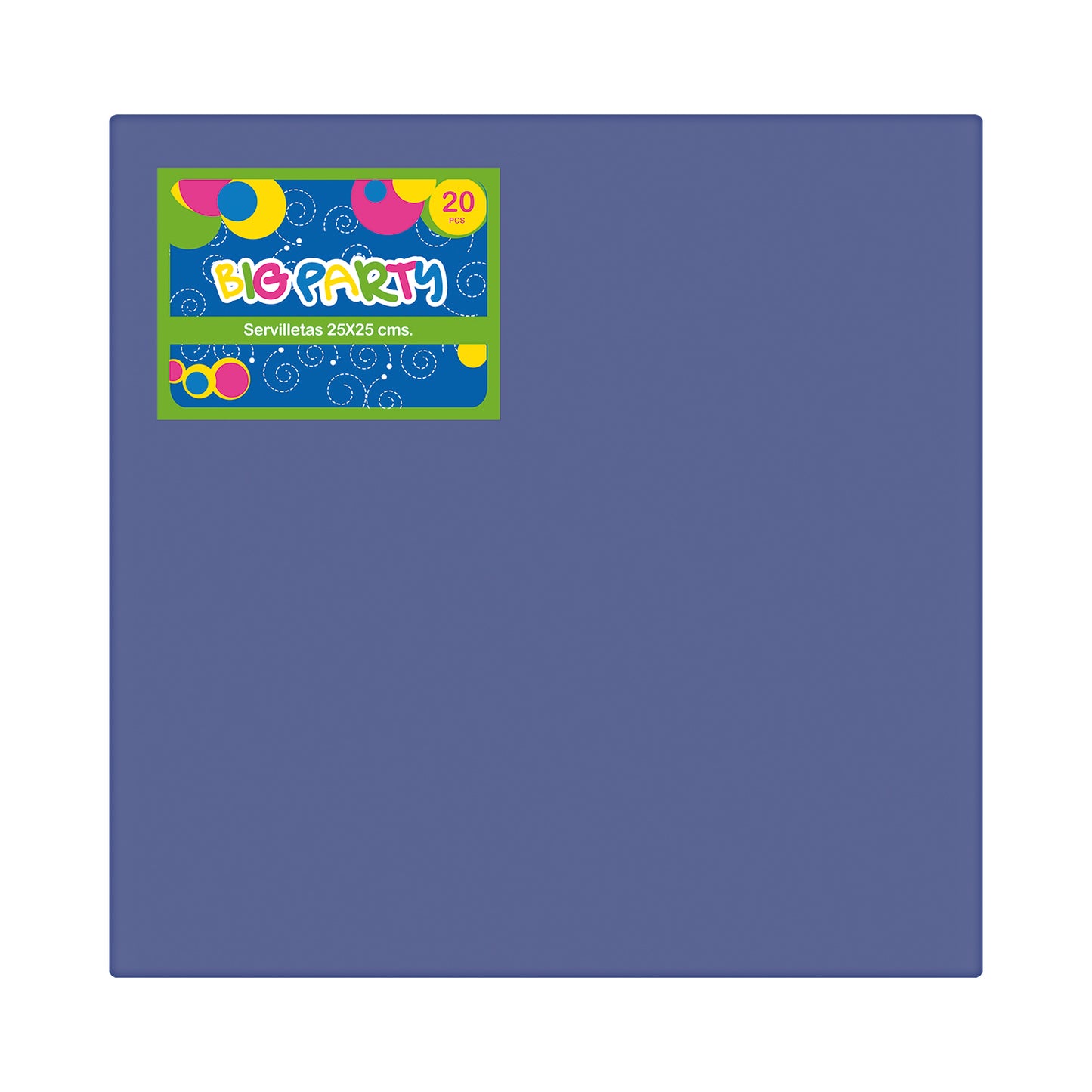 Servilleta Azul 25x25 cm 20 Piezas | Big Party