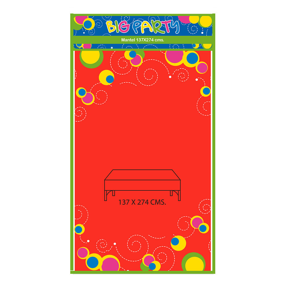 Mantel Rojo 137X274 cm Big Party | Big Party