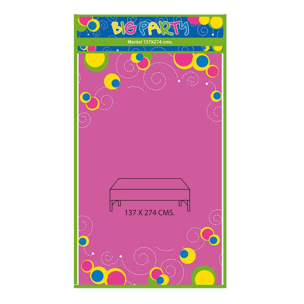 Mantel Fucsia 137x274 cm Big Party | Big Party