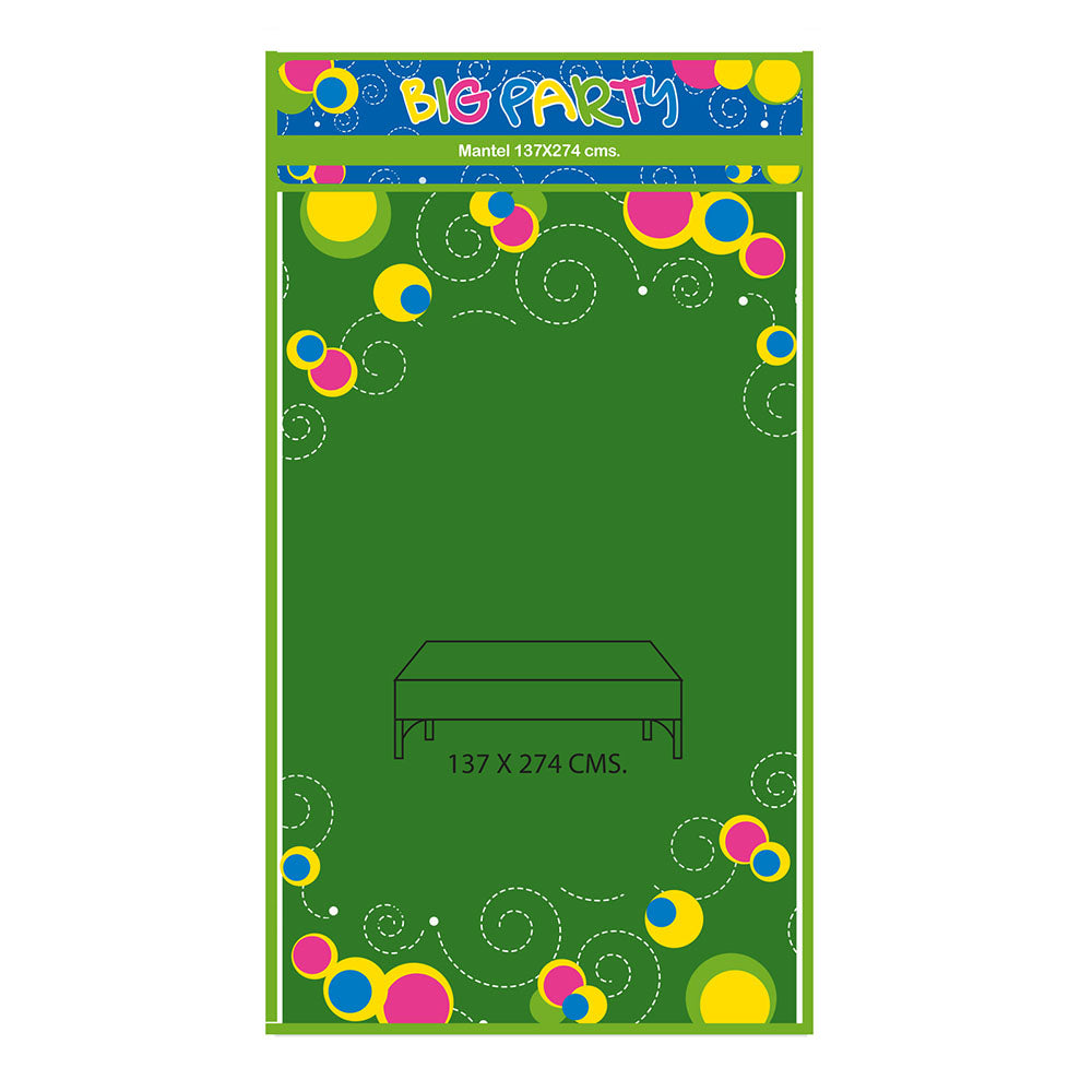Mantel Verde 137x274 cm Big Party | Big Party