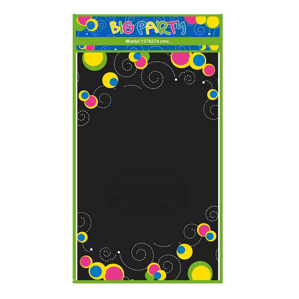 Mantel Negro 137x274 cm Big Party | Big Party