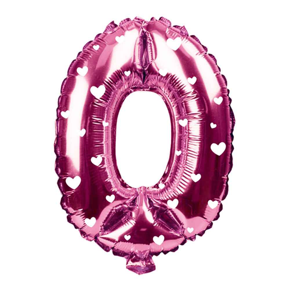 Globo Metálico Rosado 76 cm N° 0 | Big Party