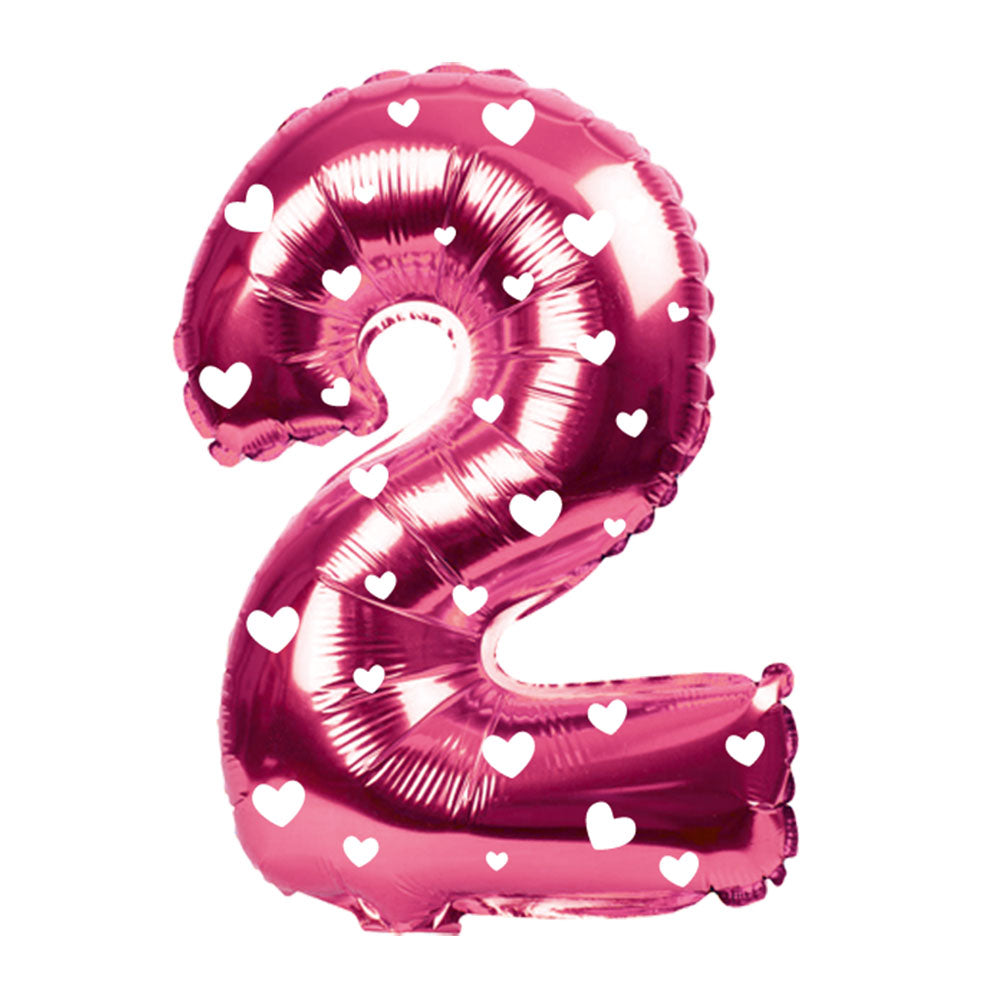 Globo Metálico Rosado 76 cm N° 2 | Big Party