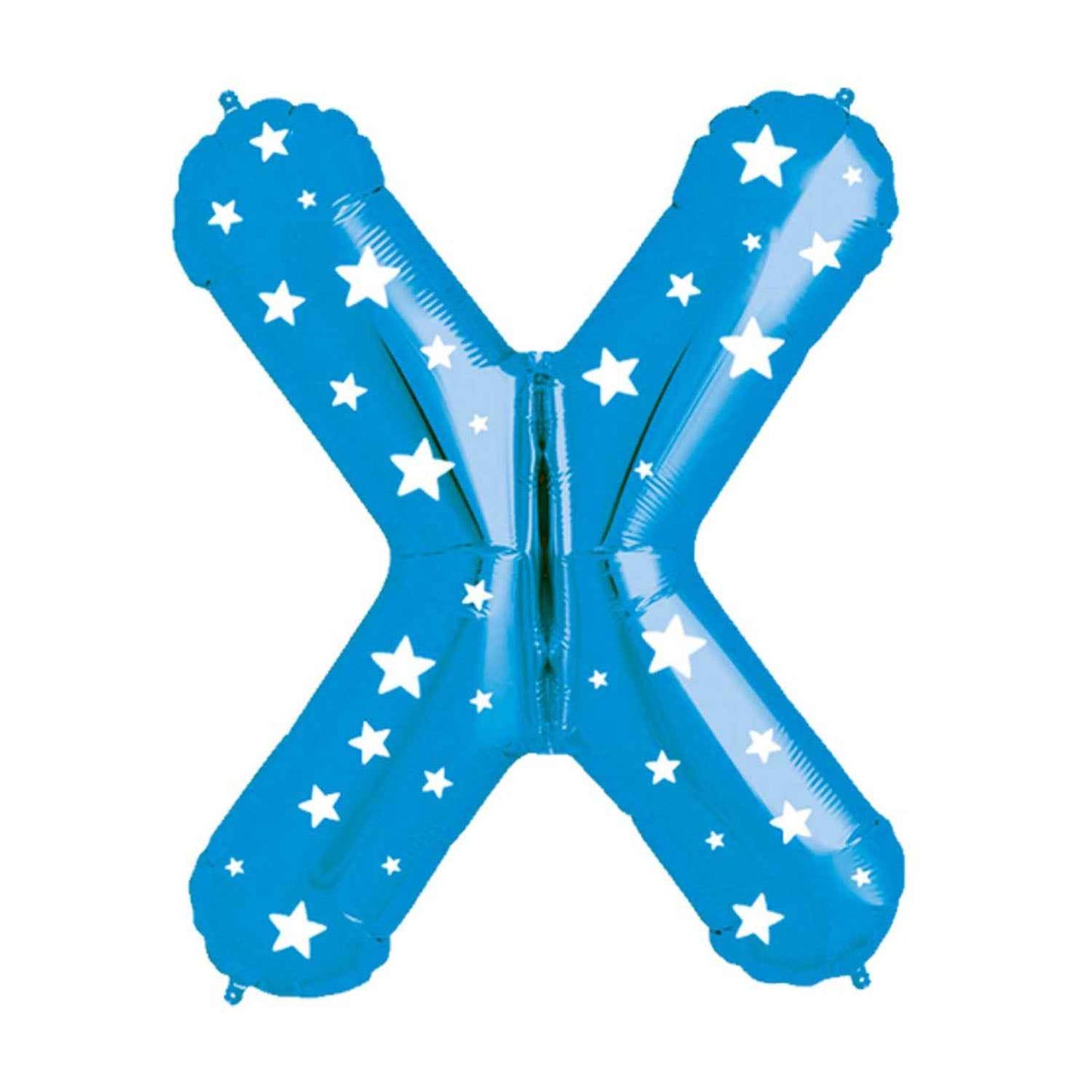 Globo Metálico Celeste 76 cm Letra x | Big Party