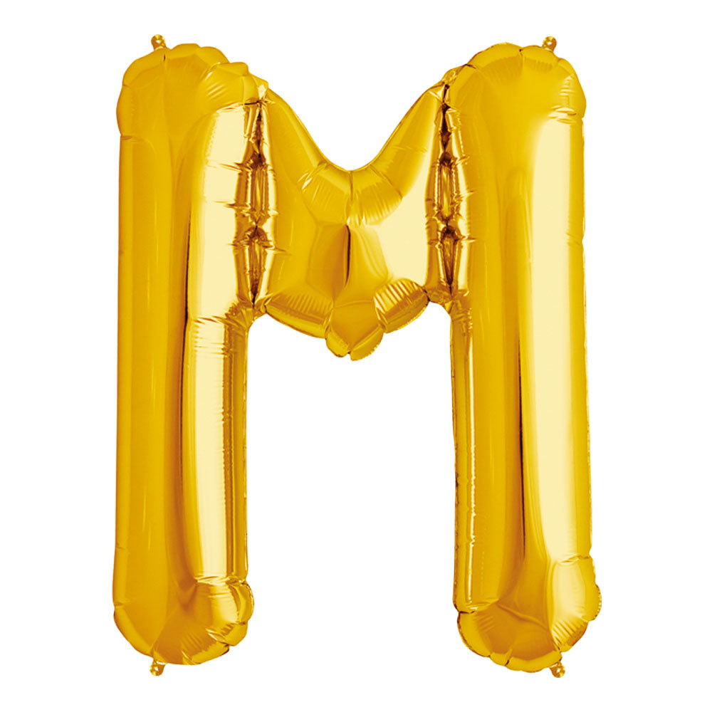 Globo Metálico Dorado 76 cm Letra M | Big Party