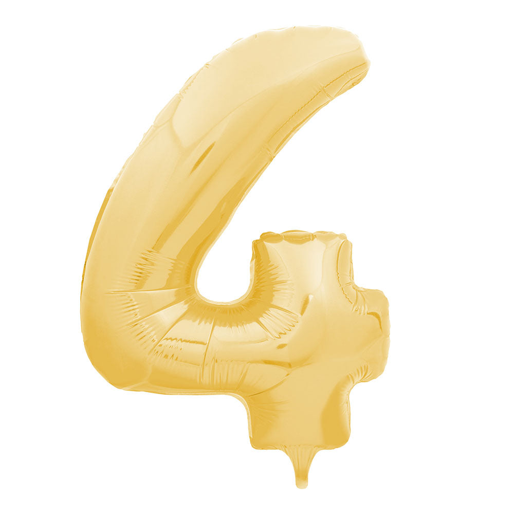 Globo Metálico Satín Matte 40 cm N° 4 | Big Party