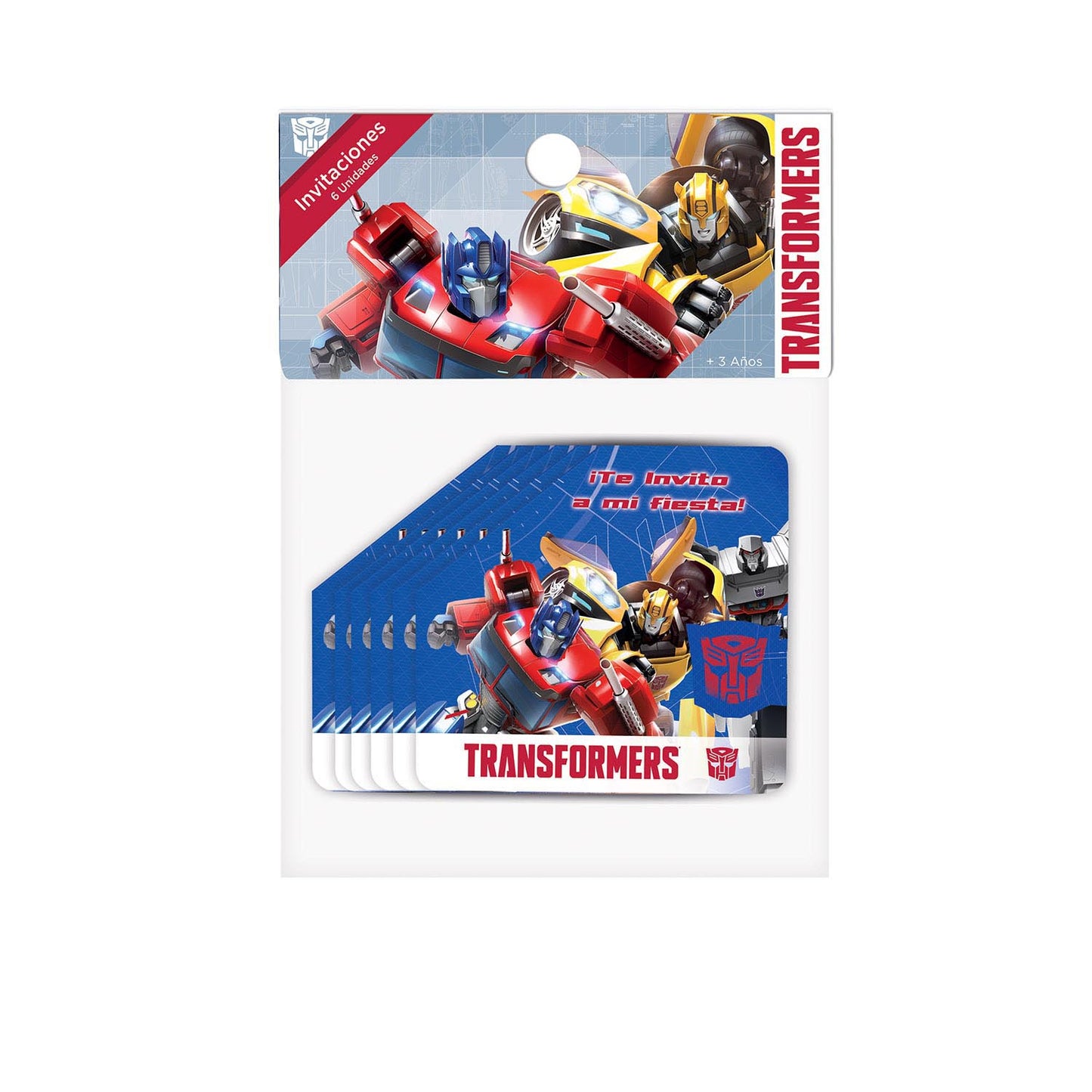 Set 6 Invitaciones Transformers | Transformers
