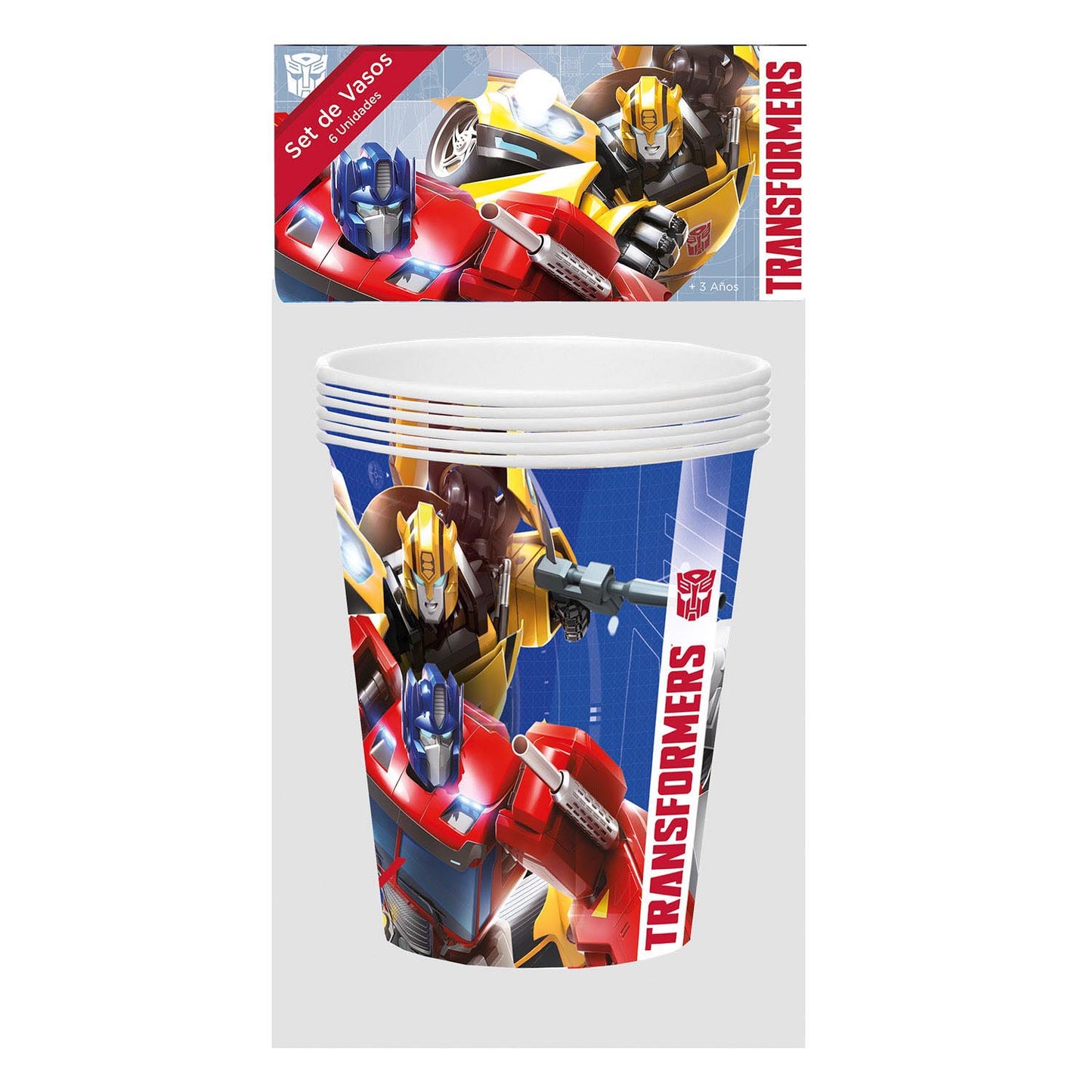 Set 6 Vasos Papel Transformers 270Cc | Transformers