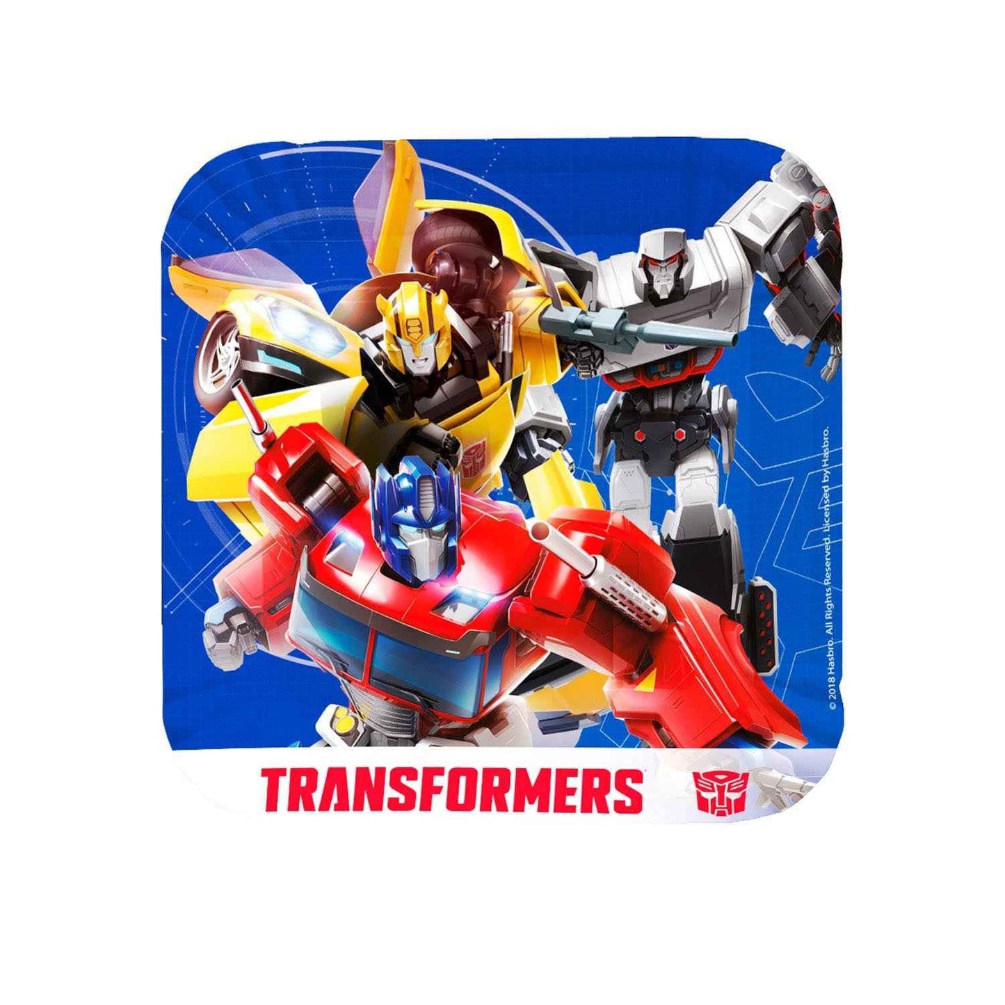 Set 6 Platos Cartón Transformers 18 cm | Transformers