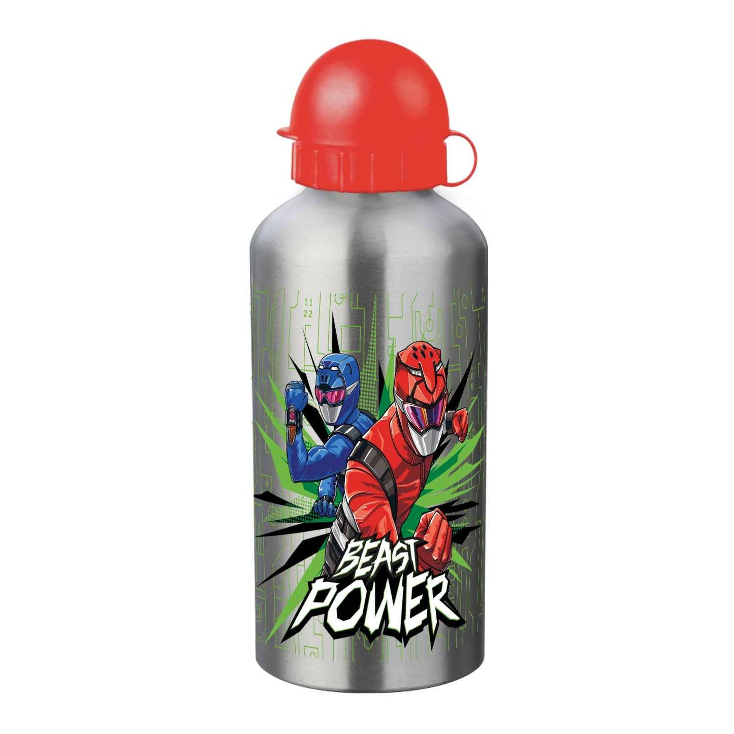 Botella Aluminio Tapa Redonda | Power Rangers