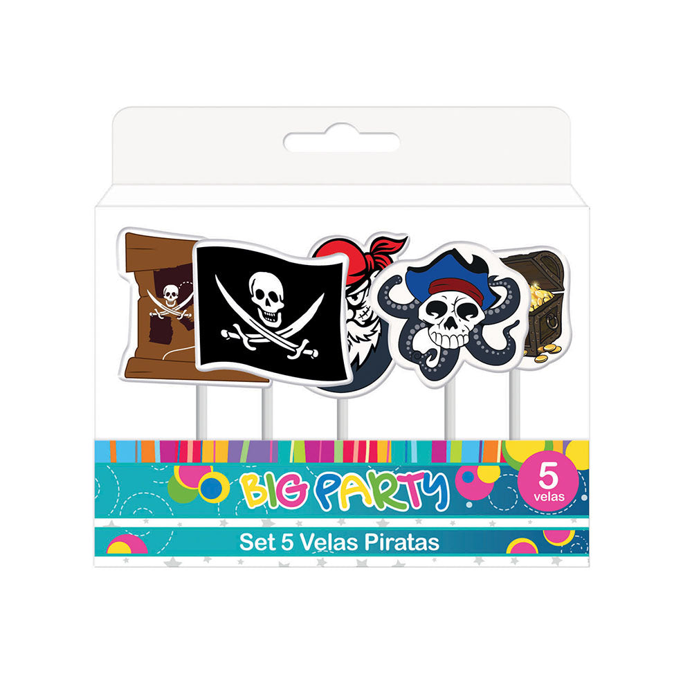 Vela 5Pc Piratas | Big Party