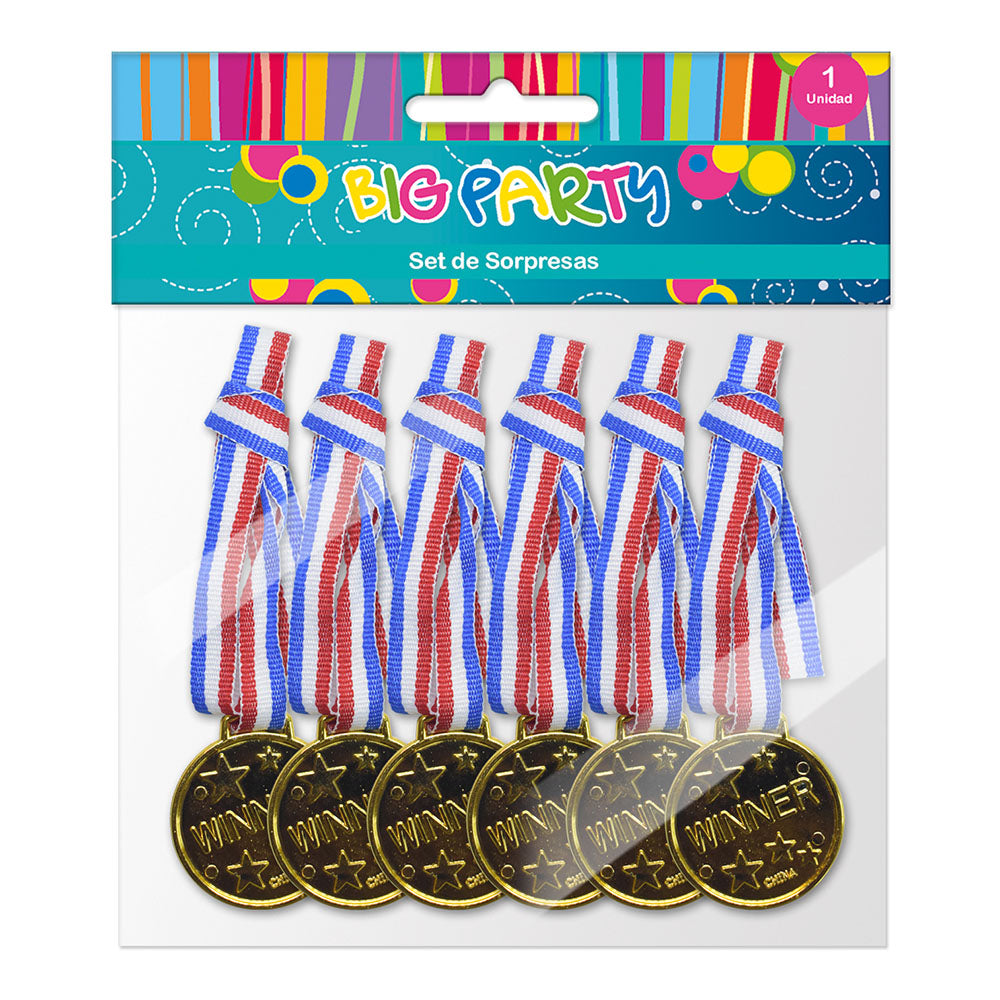 Set Sorpresas 6 Medallas | Big Party