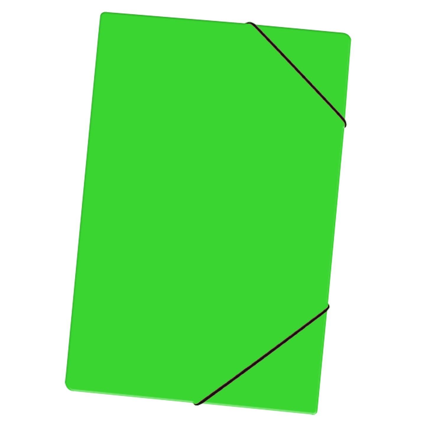 Carpeta Con Elástico Oficio Cartulina Verde Neón | Lavoro