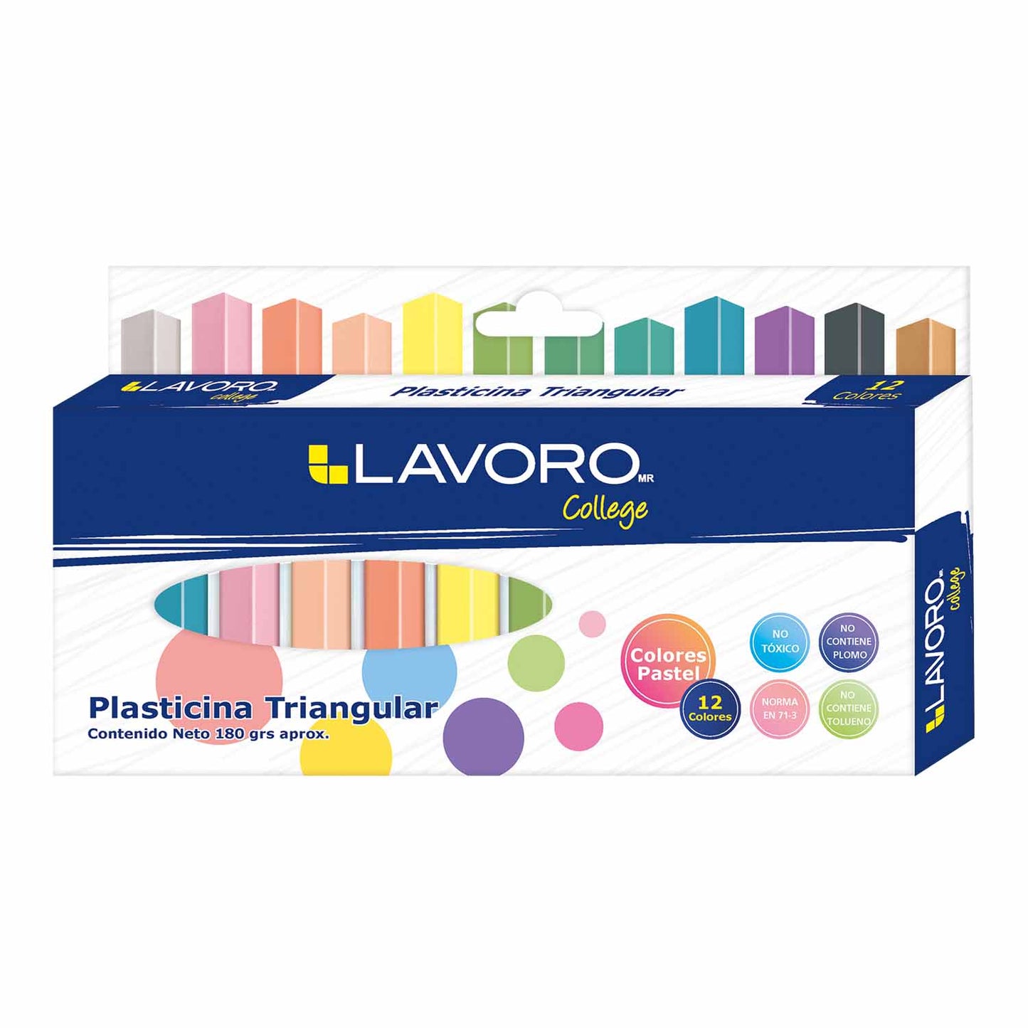 Plasticina Triangular 12 Col Pastel | Lavoro