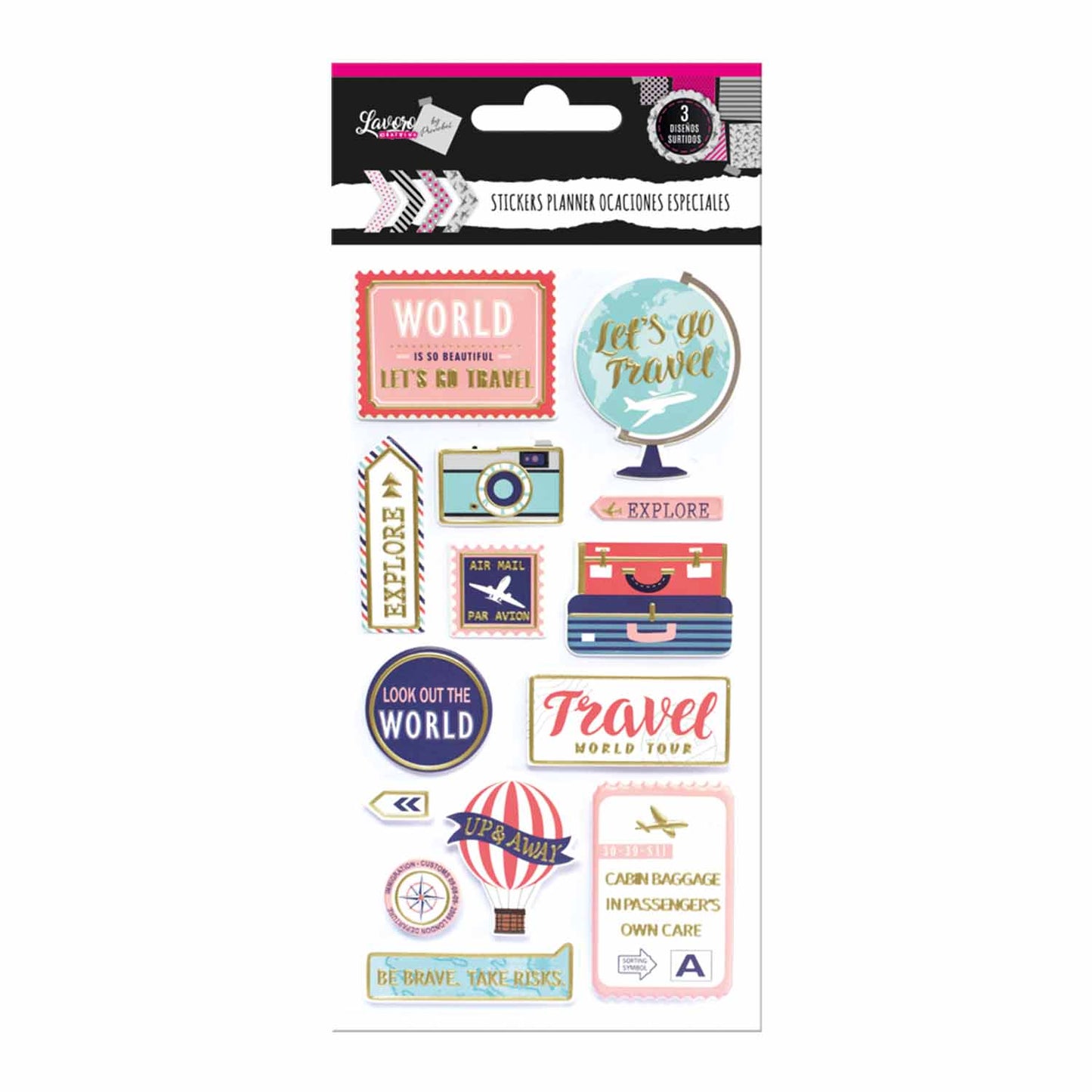 Stickers Scrapbook Ocasiones Especiales 3 Surtidos 15 Piezas Aprox | Lavoro
