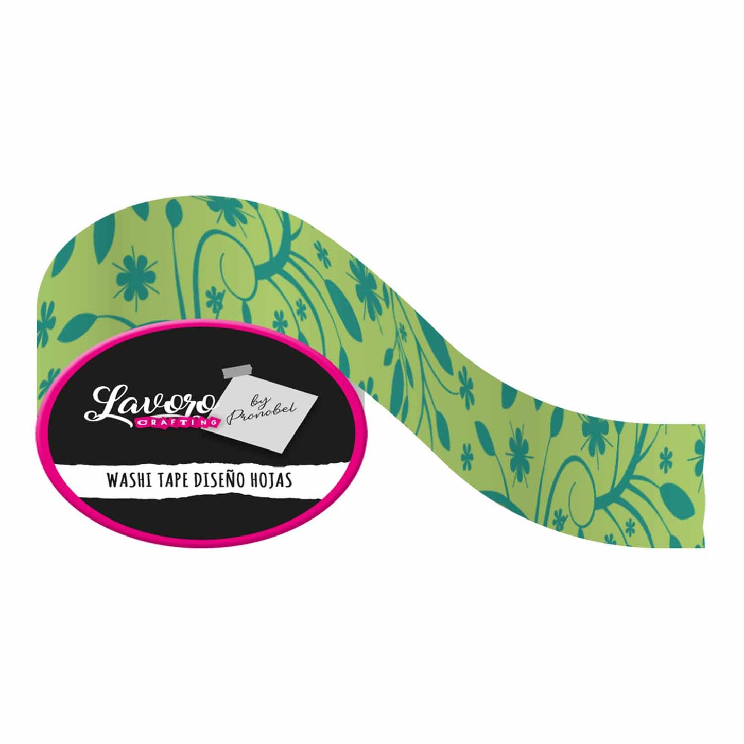 Cinta Washi Tape 1,5 cmx10Mt Diseño Hojas 1Un | Lavoro