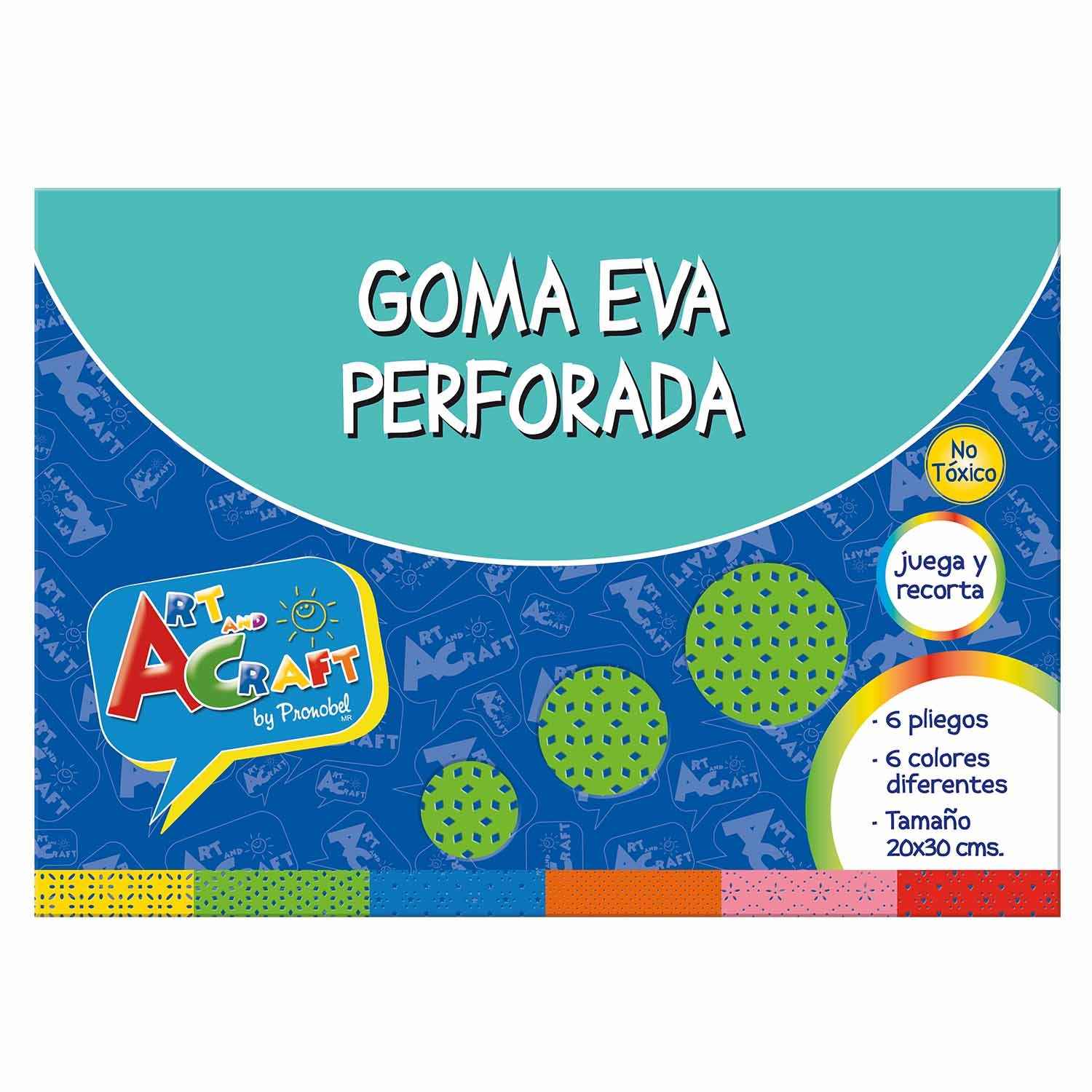Carpeta Con Papel Goma Eva Perforada 6 Col 6 Piezas 20 x 30 cm | Art & Craft