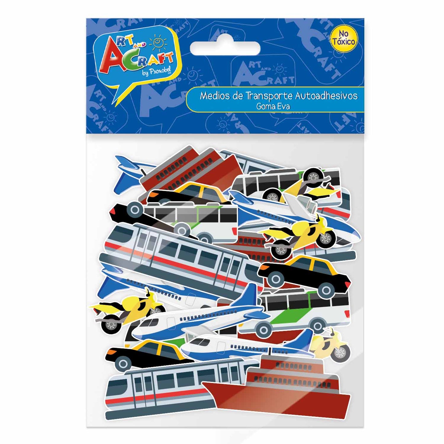 Figura Goma Eva Transporte Chile 40 Piezas | Art & Craft