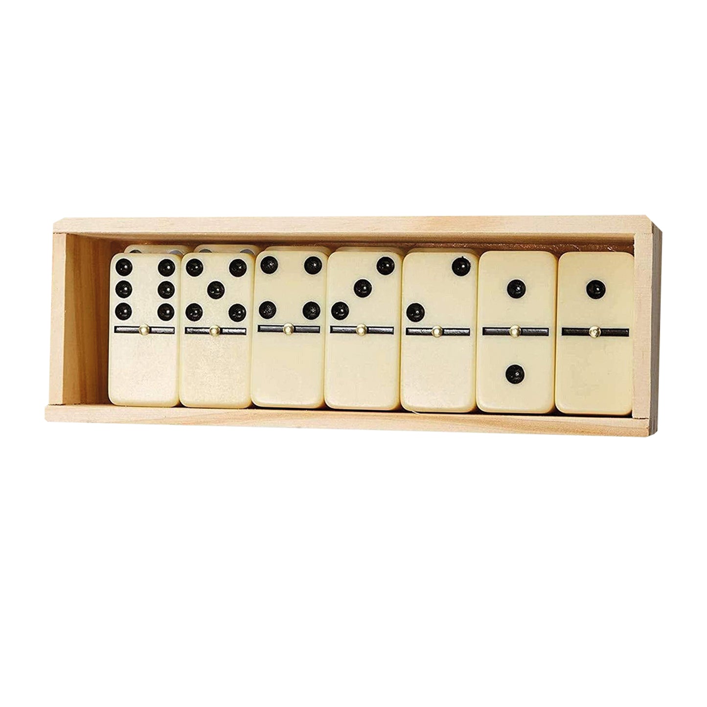 Set Domino 28 Piezas En Caja De Madera | Nobel Toys