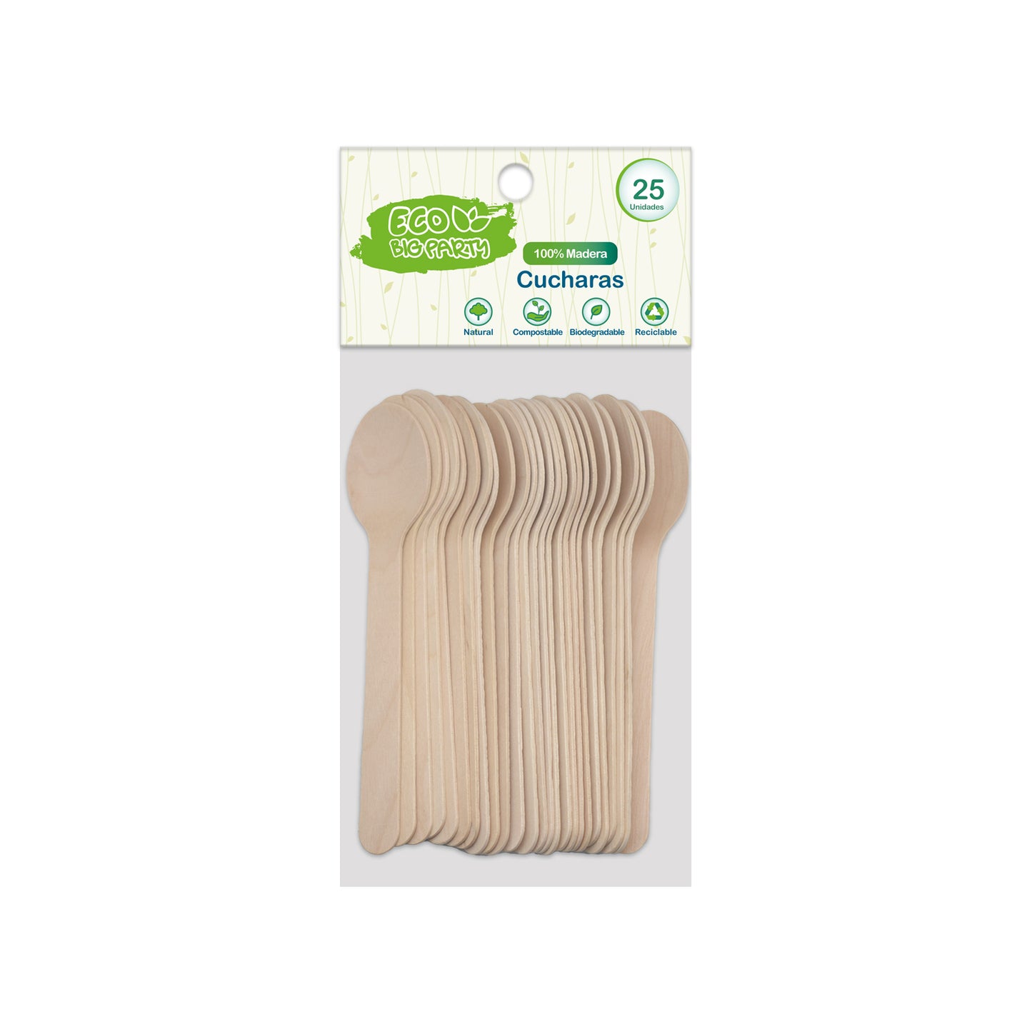 Cuchara Madera 25 Unidades | Big party Eco