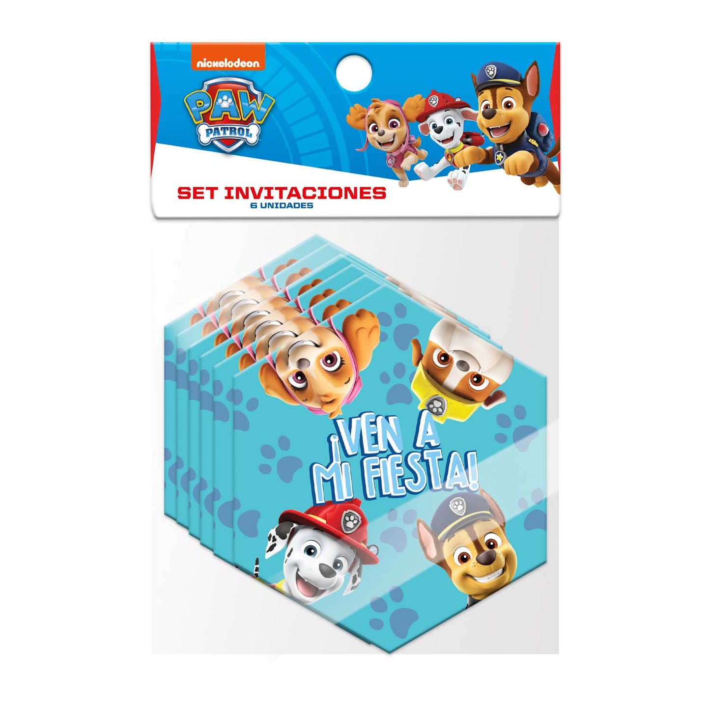 Set 6 Invitaciones | Paw Patrol