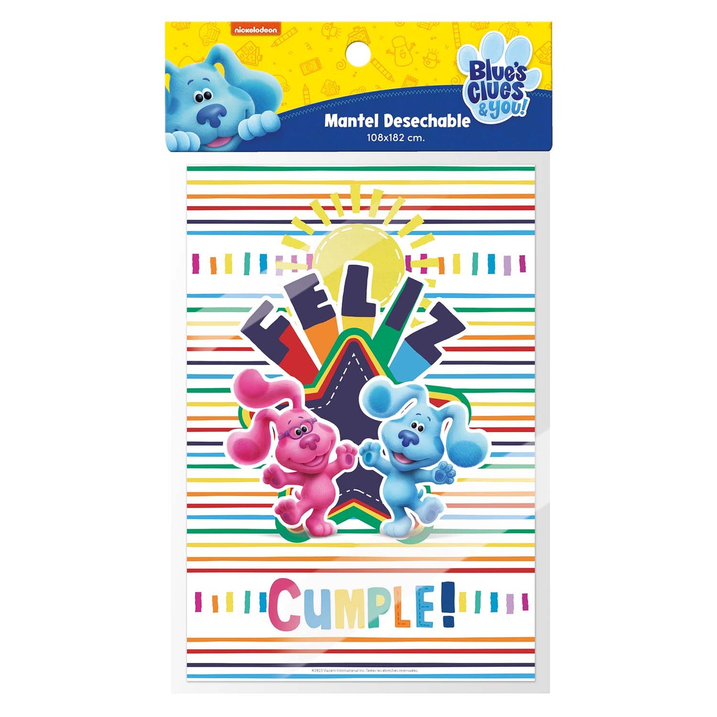 Mantel desechable 108x182 cm | Las Pistas de Blue