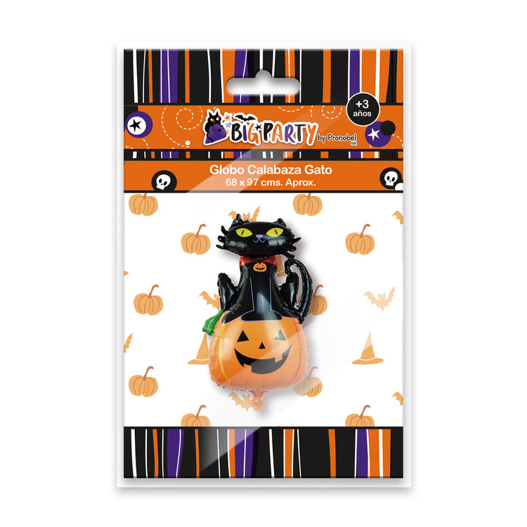Globo Calabaza Gato 68x97 cm Halloween | Big Party