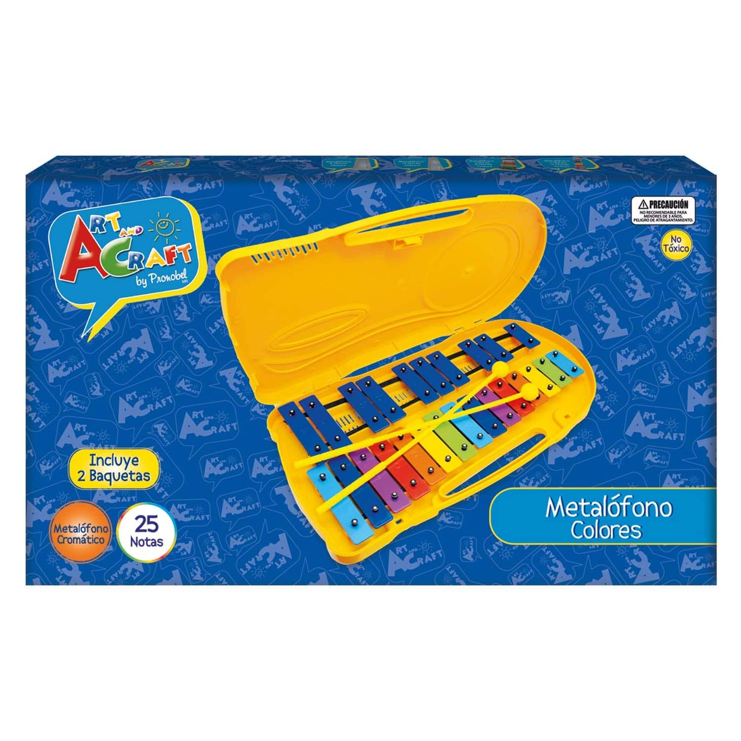 Metalófono Colores 25 Notas Maletín Amarillo | Art & Craft