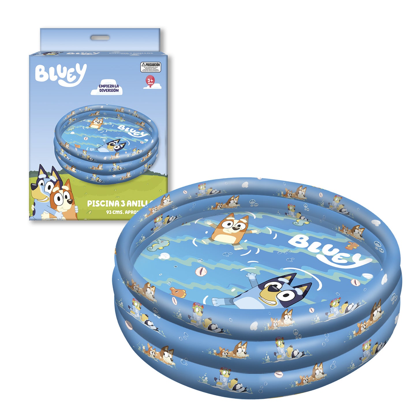 Piscina 3 Anillos 93 cm | Bluey