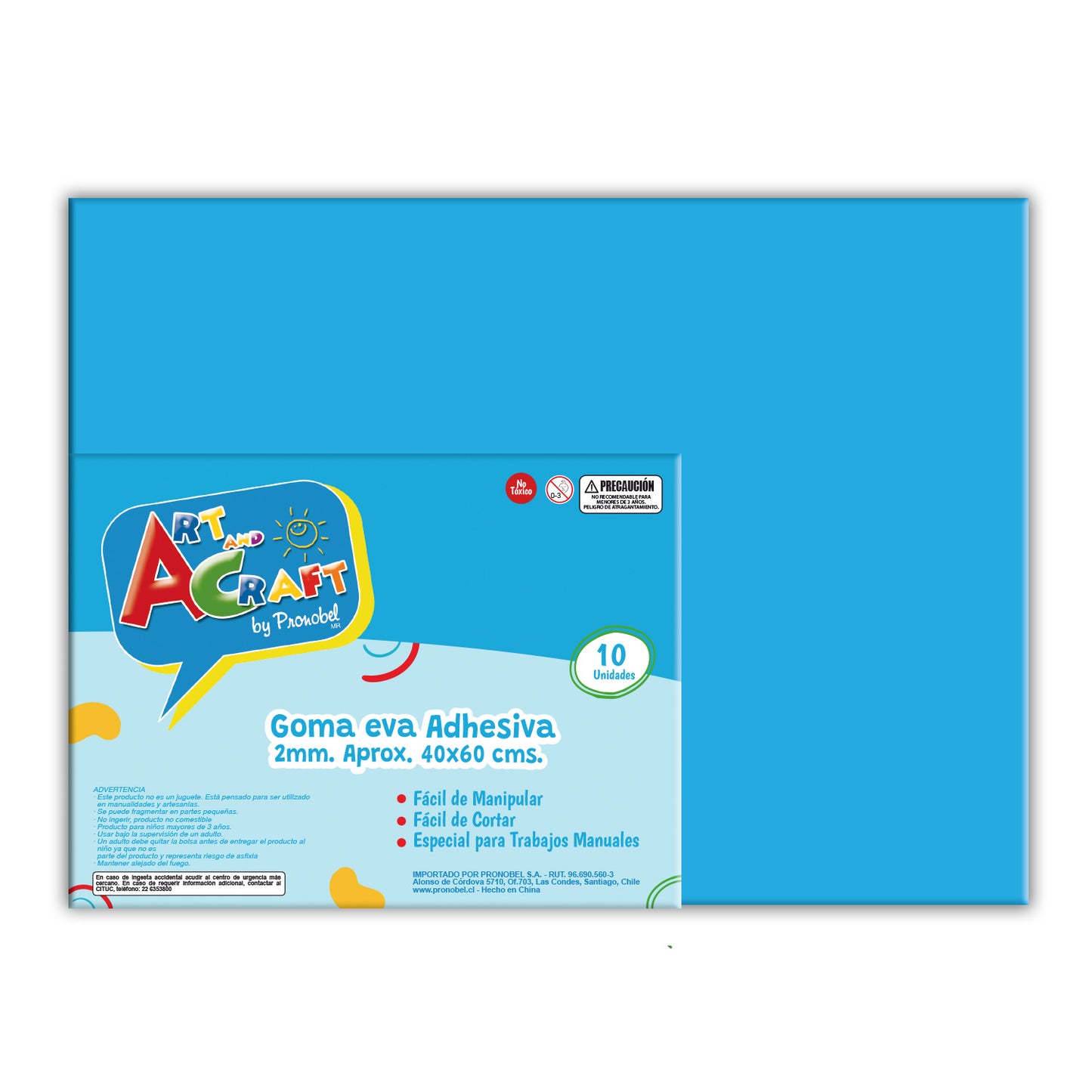 Goma Eva Adhesiva 40x60 cm 2 mm Celeste | Art & Craft