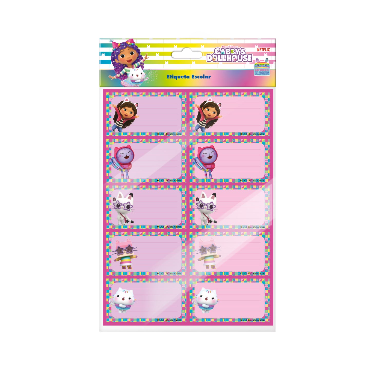 Lamina Etiqueta Escolar | La Casa de Gabby