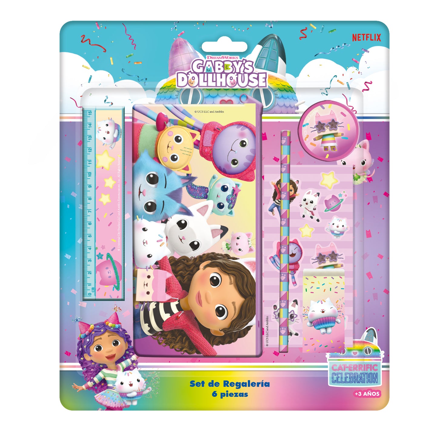 Set Regalería Escolar 6 piezas | La Casa de Gabby