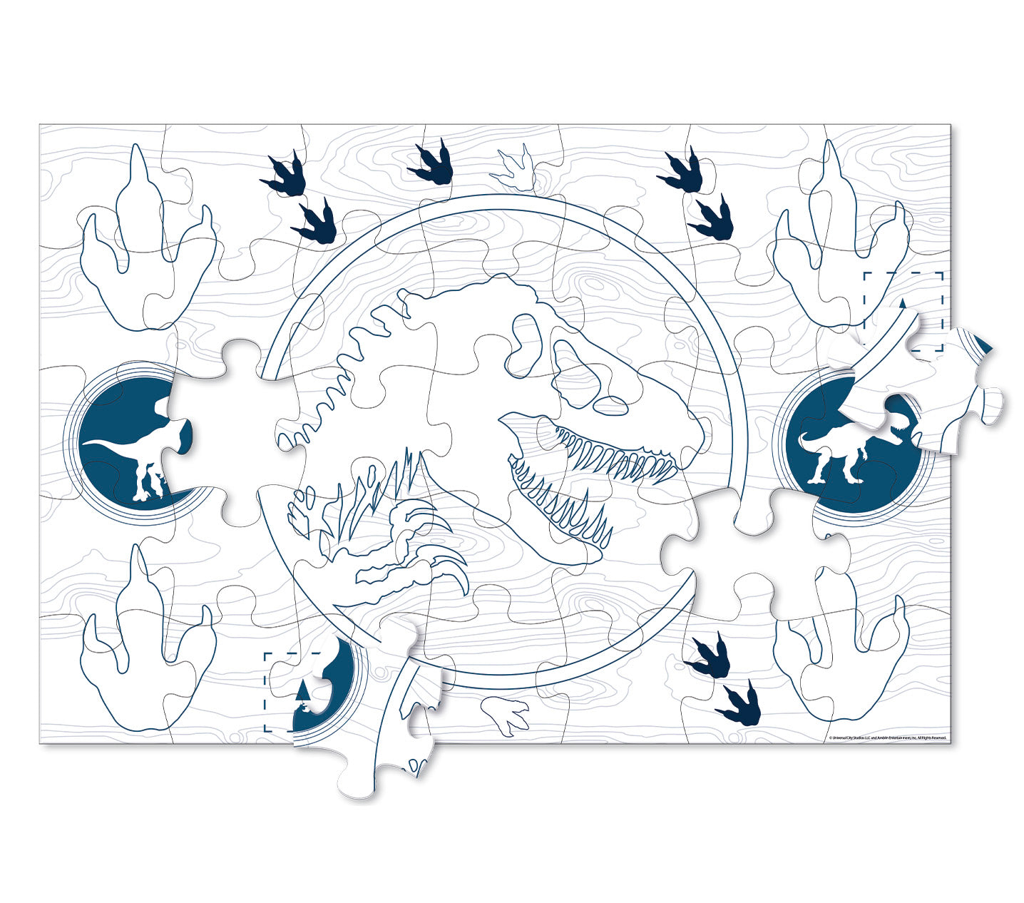 Puzzle 35 Piezas 2 En 1 Para Colorear | Jurassic World