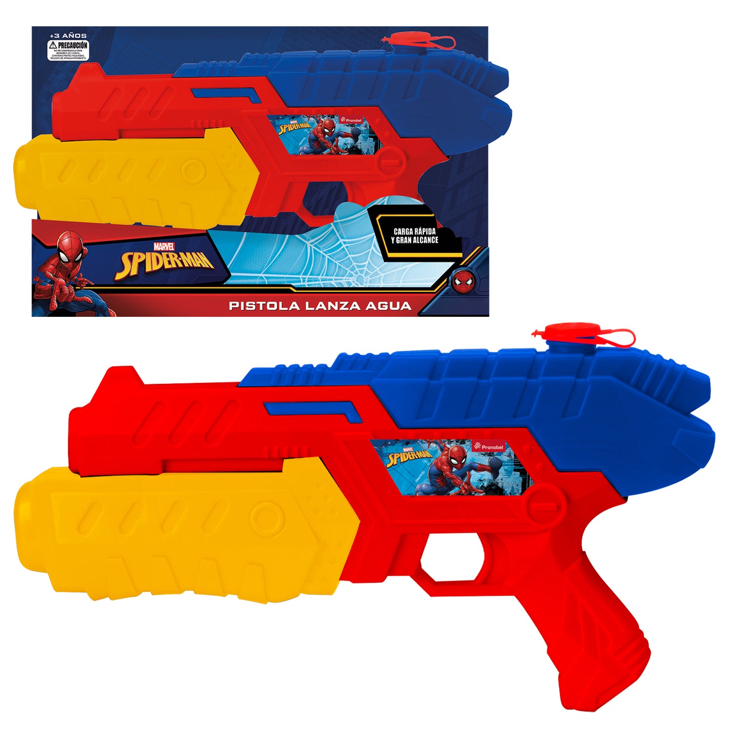 Pistola Lanza Agua 33x18 cm Spiderman Marvel