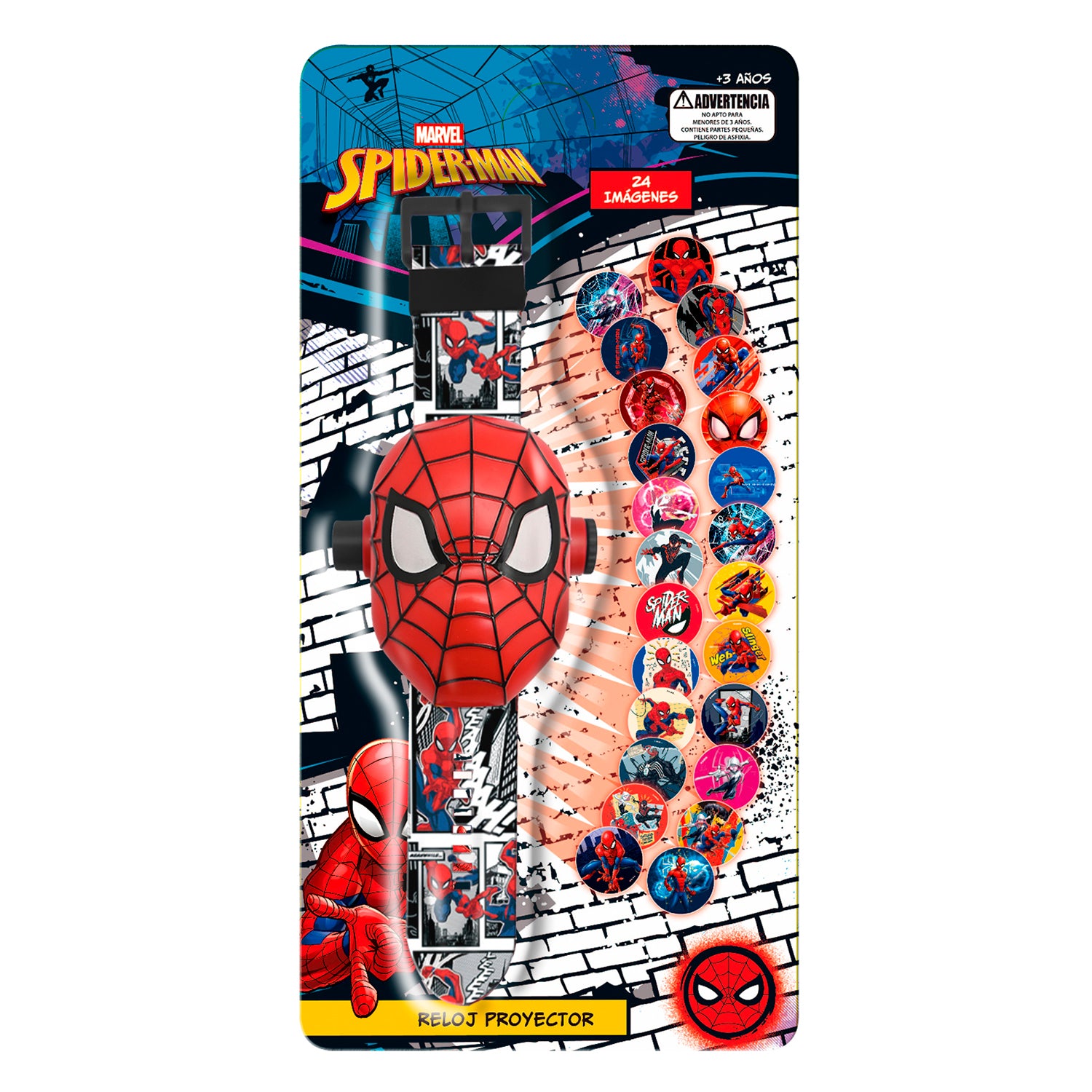 Reloj Proyector Imágenes 3D Spiderman | Marvel
