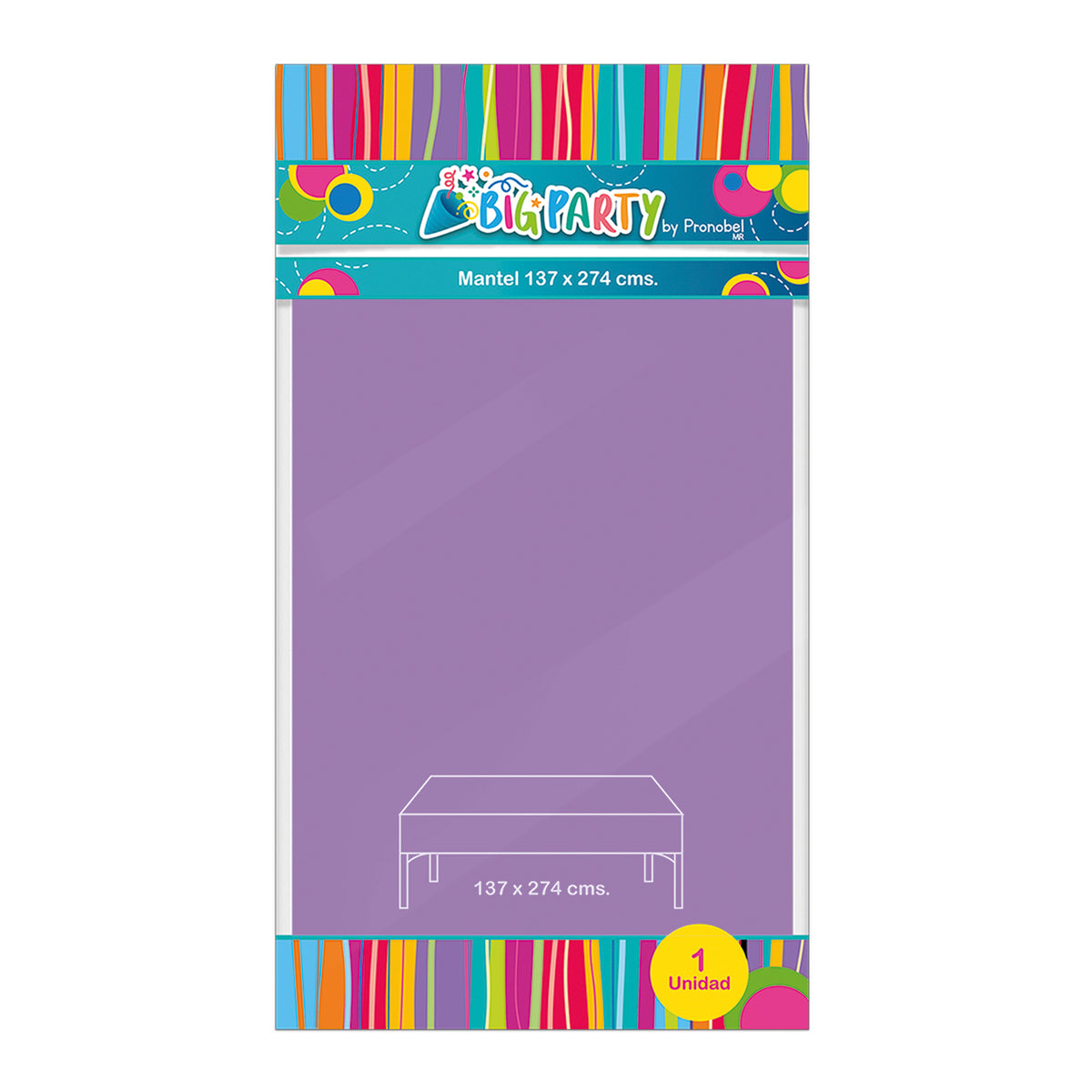 Mantel Lavanda 137x274 cm Big Party | Big Party