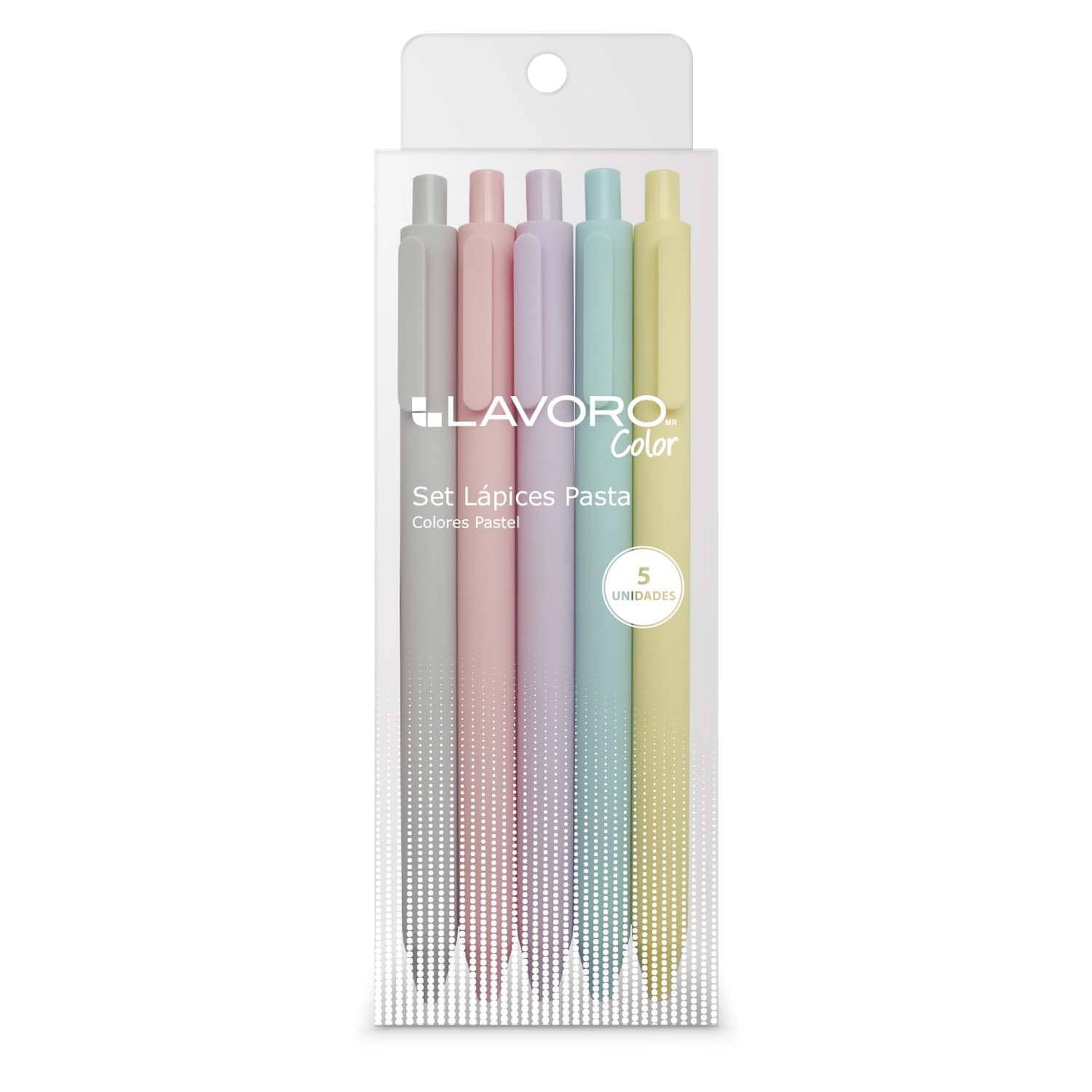 Lápices pasta 5 unidades colores pastel | Lavoro