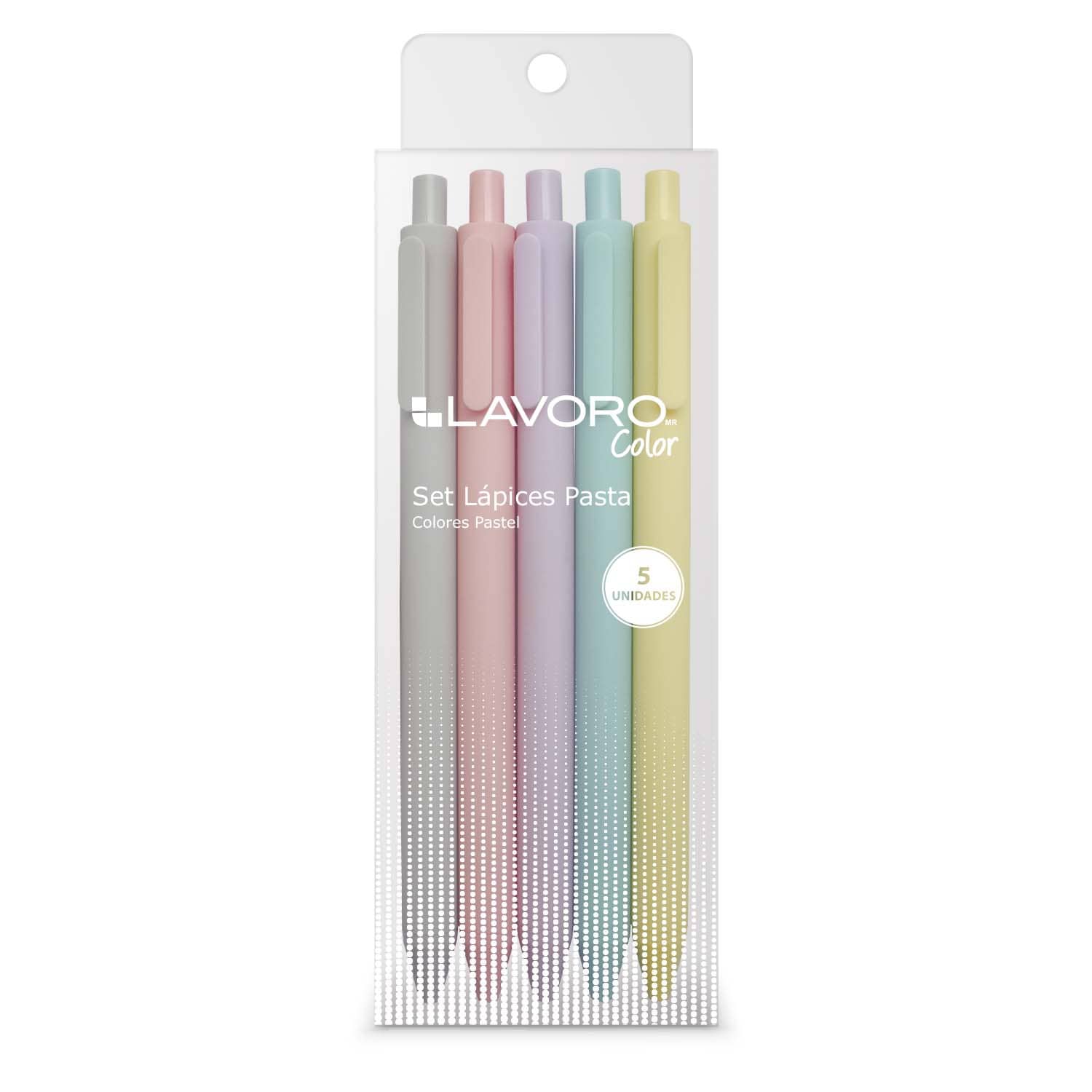 Lápices pasta 5 unidades colores pastel | Lavoro