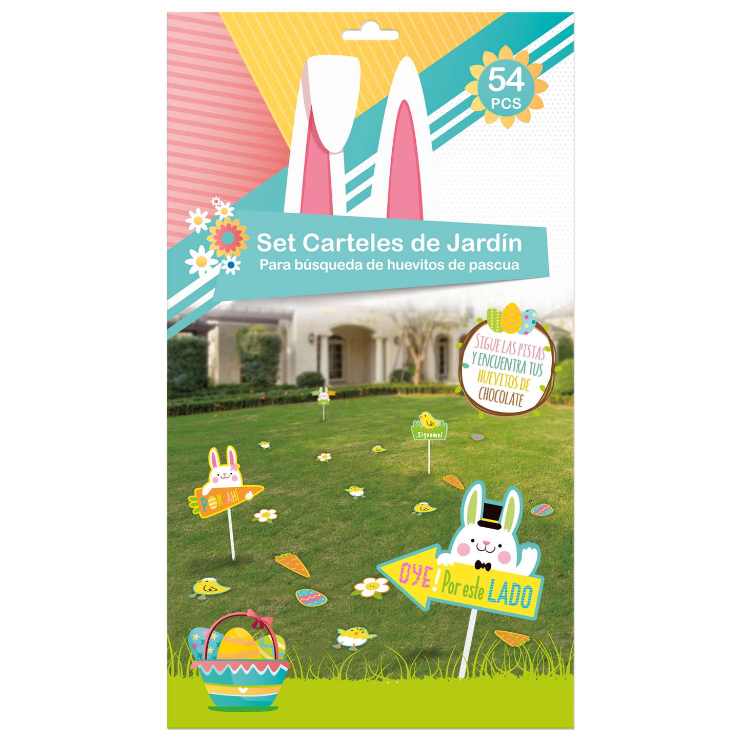 Carteles Para Jardín Búsqueda De Huevos, 54 Piezas Pascua | Big Party